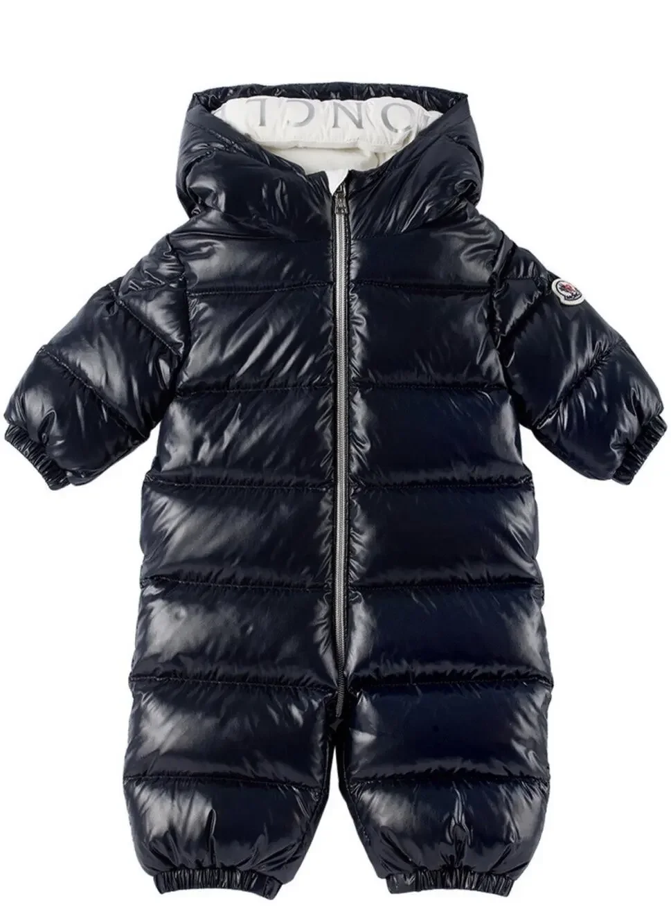 Moncler Enfant Samian Snowsuit With Hood In Navy Baby Boy Size 9/12 Months